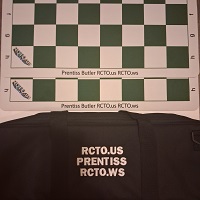  Prentiss Butler Custom 2 Custom Boards Chess Set with shoulder strap 